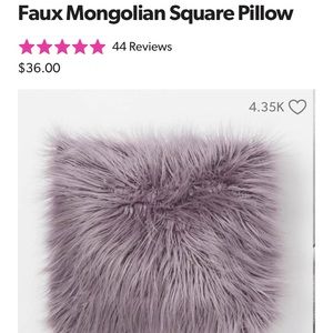 Dormify Purple Shag Throw Pillow